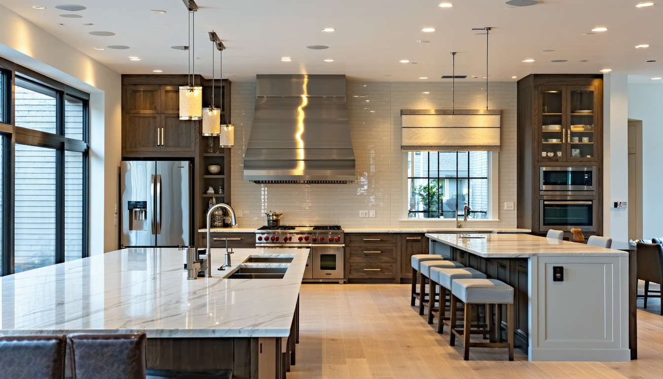 Completed kitchen remodel with modern finishes